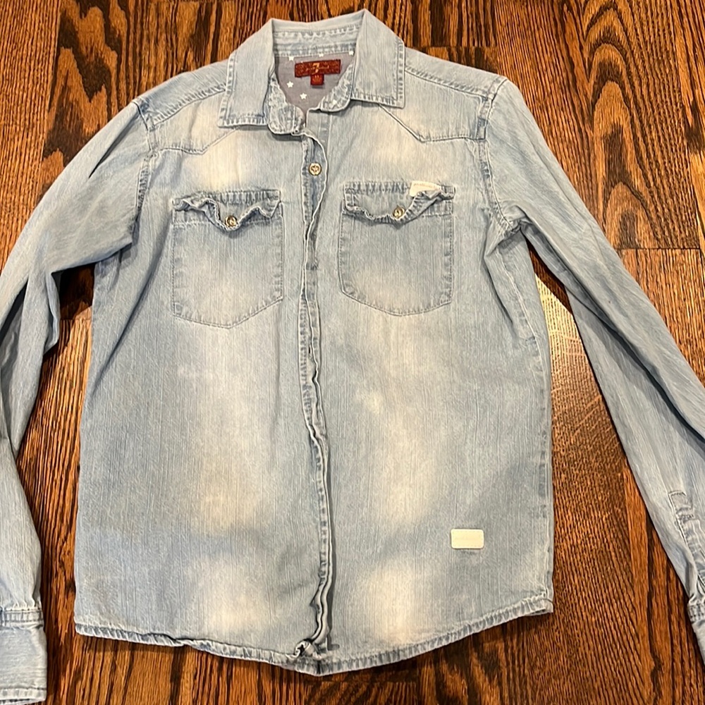 7 for all man kind denim shirt
